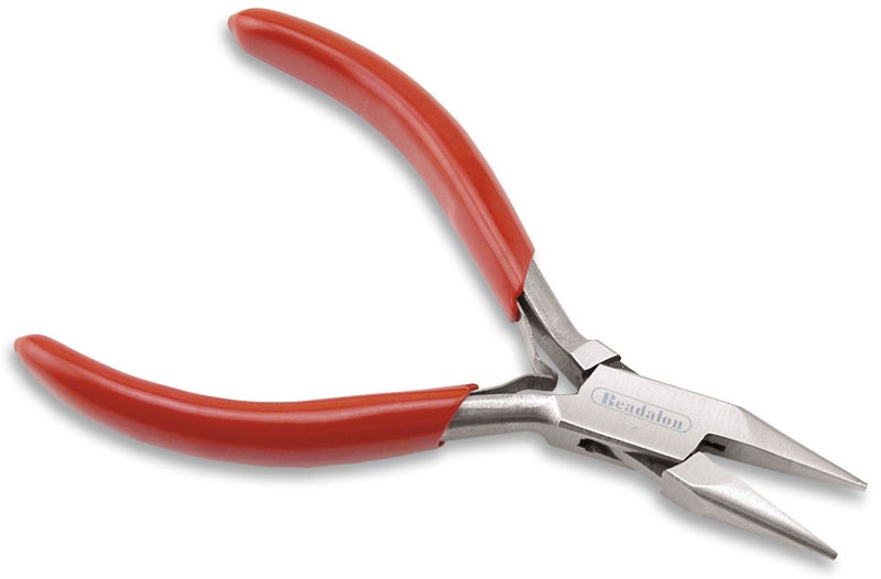Beadalon Red Handle Chain Nose Pliers, Econo